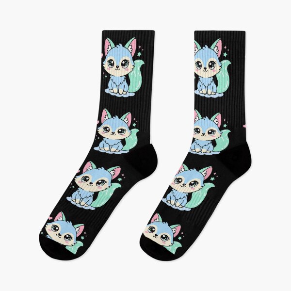 Item preview, Cute Kawaii Blue Fox Baby Animal Art designed and sold by sky11PP.