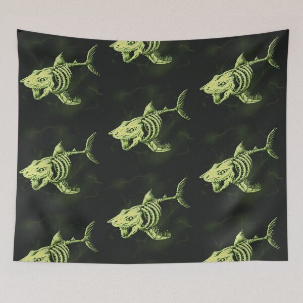 Item preview, Full Skelly Shark Render (Green)  designed and sold by AnubisAltarArt.