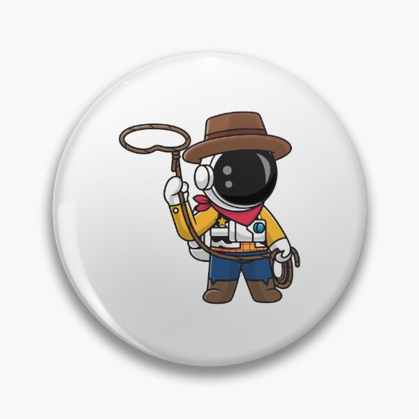 Item preview, Cute Astronaut Cowboy Space Ranger With Lasso Cartoon designed and sold by wonyqp.