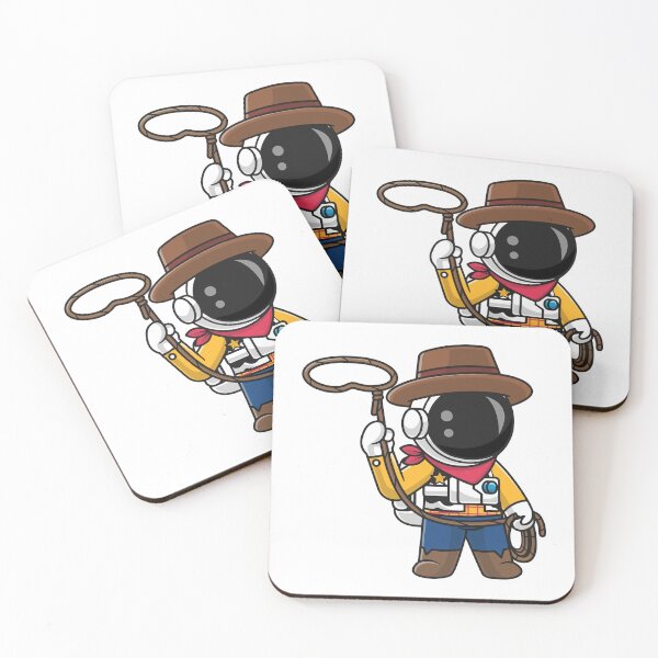 Item preview, Cute Astronaut Cowboy Space Ranger With Lasso Cartoon designed and sold by wonyqp.