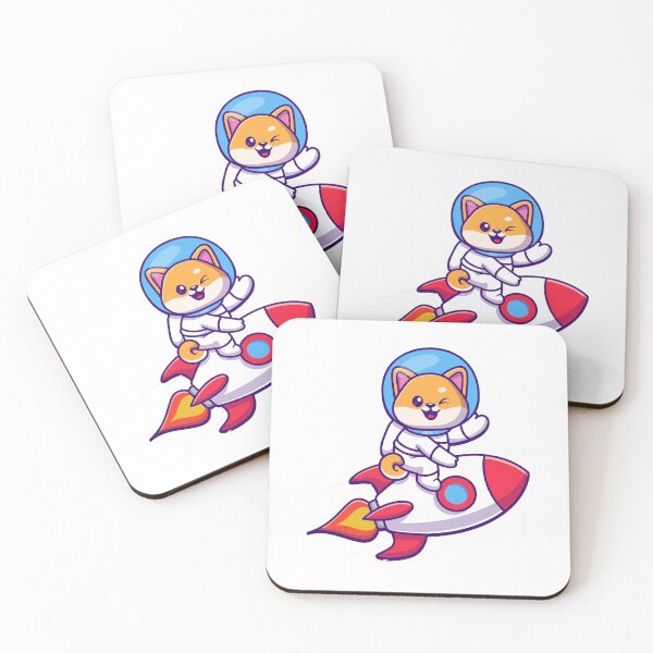 Item preview, Cute Shiba Inu Dog Astronaut Riding Rocket Ship Space designed and sold by wonyqp.