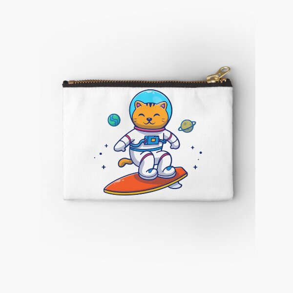 Item preview, Cute Cat Astronaut Surfing In Outer Space Kawaii Cartoon designed and sold by wonyqp.