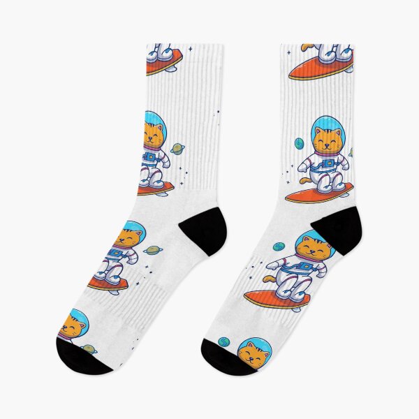 Item preview, Cute Cat Astronaut Surfing In Outer Space Kawaii Cartoon designed and sold by wonyqp.
