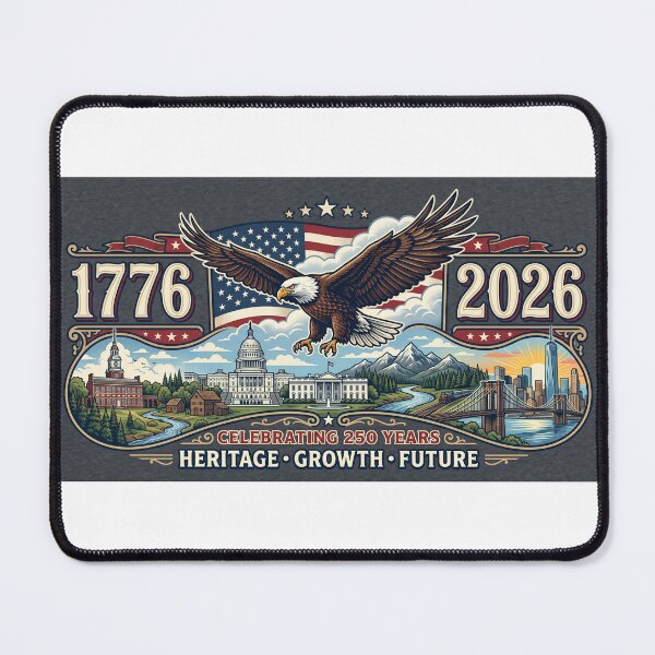 Item preview, USA 250th Anniversary Heritage Emblem - 1776 to 2026 Patriotic Eagle designed and sold by NicoVeithen.