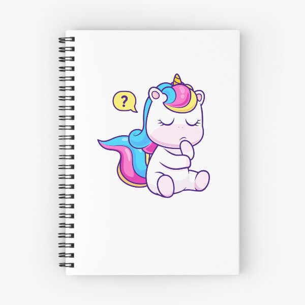Item preview, Cute Confused Unicorn Thinking With Question Mark Cartoon designed and sold by wonyqp.