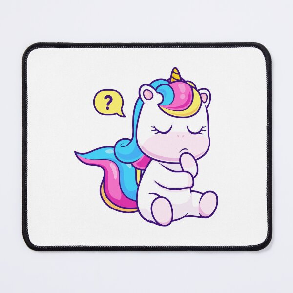 Item preview, Cute Confused Unicorn Thinking With Question Mark Cartoon designed and sold by wonyqp.