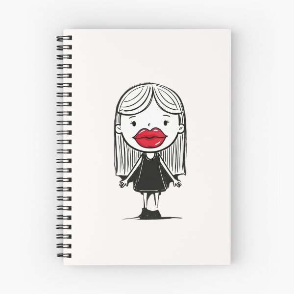 Item preview, Funny Red Lips Shirt Big Lips Cartoon Girl T-Shirt, Cute Diva Graphic Tee Gift for Her, Quirky Fashion Tee designed and sold by pipolabco.