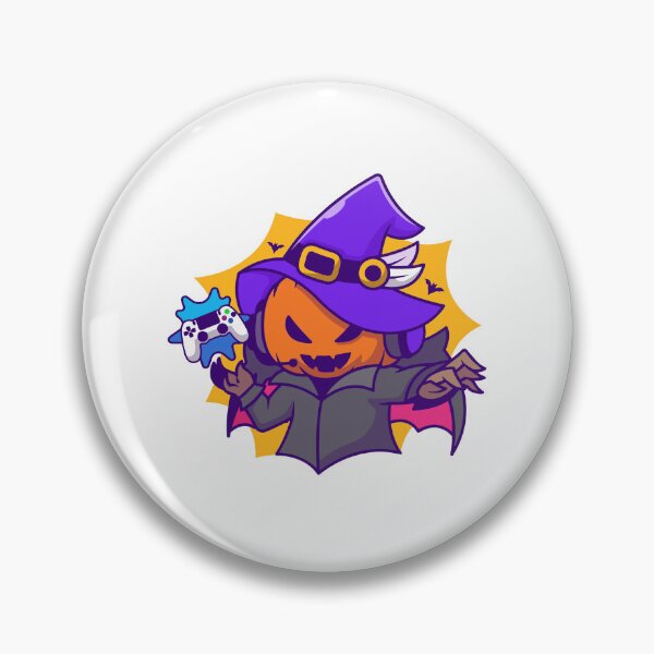 Item preview, Cute Pumpkin Gamer Witch Halloween Chibi Illustration designed and sold by wonyqp.