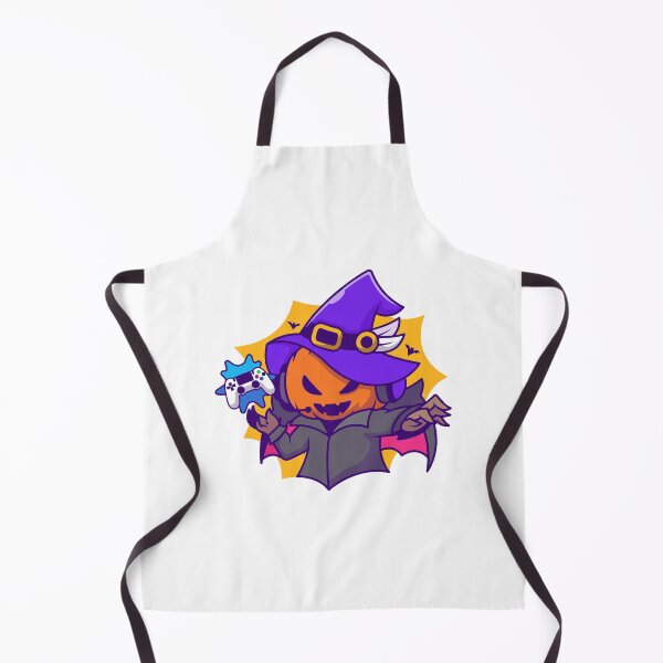 Item preview, Cute Pumpkin Gamer Witch Halloween Chibi Illustration designed and sold by wonyqp.