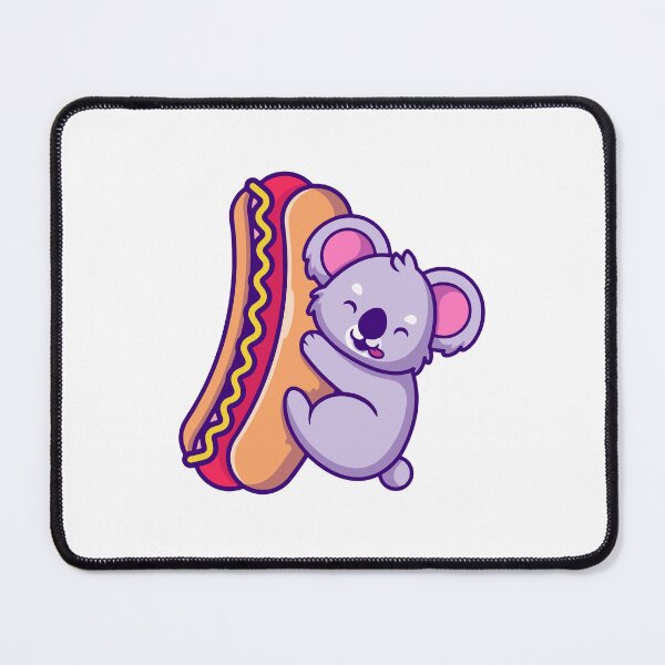 Item preview, Cute Koala Hugging Giant Hot Dog Fast Food Illustration designed and sold by wonyqp.