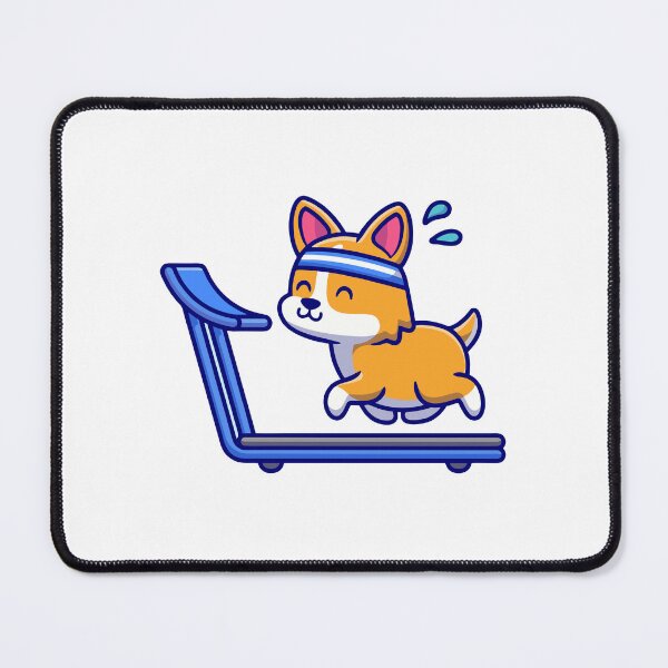 Item preview, Cute Corgi Dog Running On Treadmill Gym Illustration designed and sold by wonyqp.