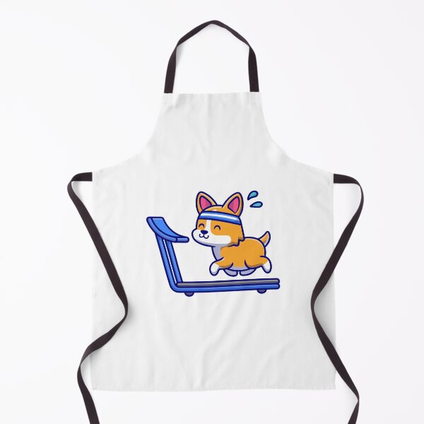Item preview, Cute Corgi Dog Running On Treadmill Gym Illustration designed and sold by wonyqp.