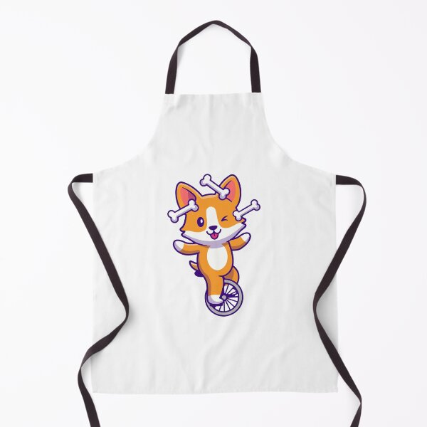 Item preview, Cute Corgi Dog Juggling Bones On Unicycle Circus Illustration designed and sold by wonyqp.