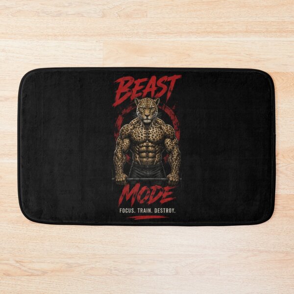 Item preview, BEAST MODE Gym motivation designed and sold by DailyQuestPrint.