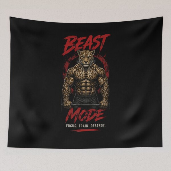 Artikelvorschau, BEAST MODE Gym motivation entworfen und verkauft von DailyQuestPrint.