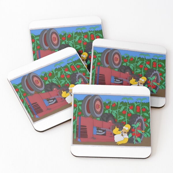 Item preview, Homer Crushed by a Tractor Funny Cartoon  designed and sold by DohLab.
