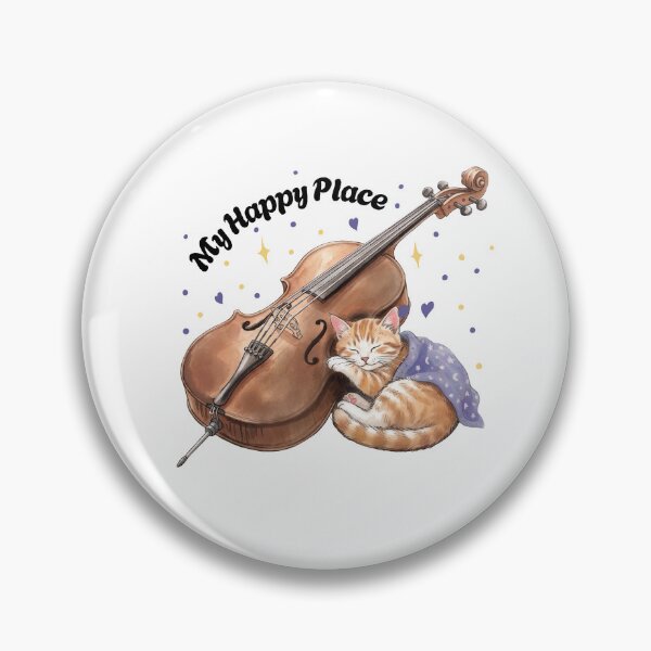 Item preview, Whimsical Sleeping Kitten with Cello designed and sold by PaigePolyArt.