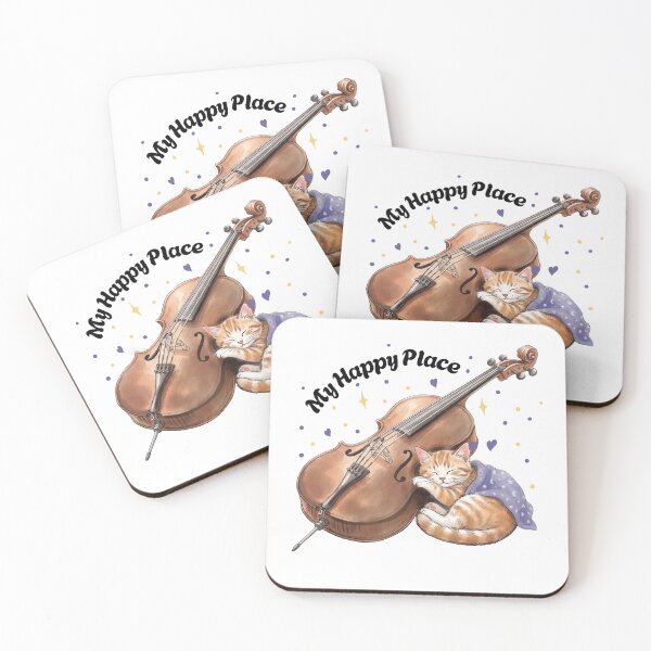 Item preview, Whimsical Sleeping Kitten with Cello designed and sold by PaigePolyArt.