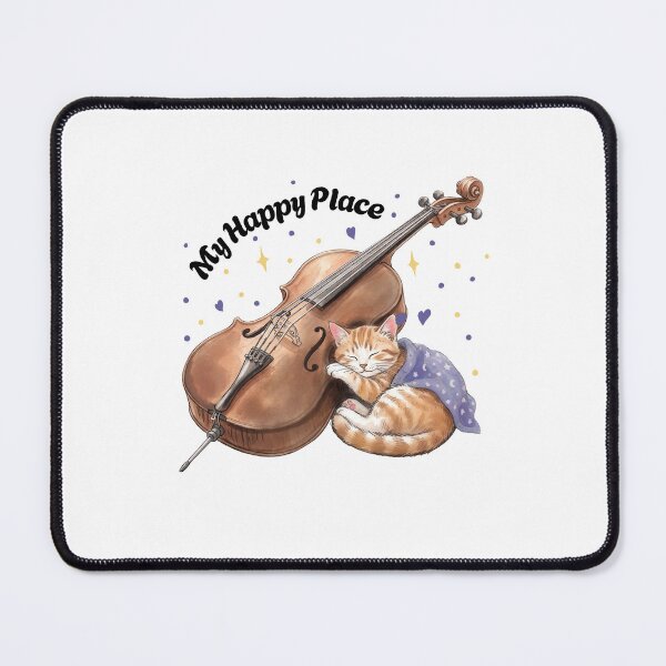 Item preview, Whimsical Sleeping Kitten with Cello designed and sold by PaigePolyArt.
