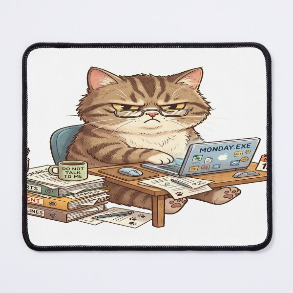 Item preview, Grumpy Office Cat designed and sold by NicoVeithen.