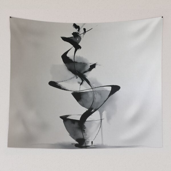 Item preview, Dynamic Gesture | Bold Minimal Ink Brush Art designed and sold by SlowRegardArt.