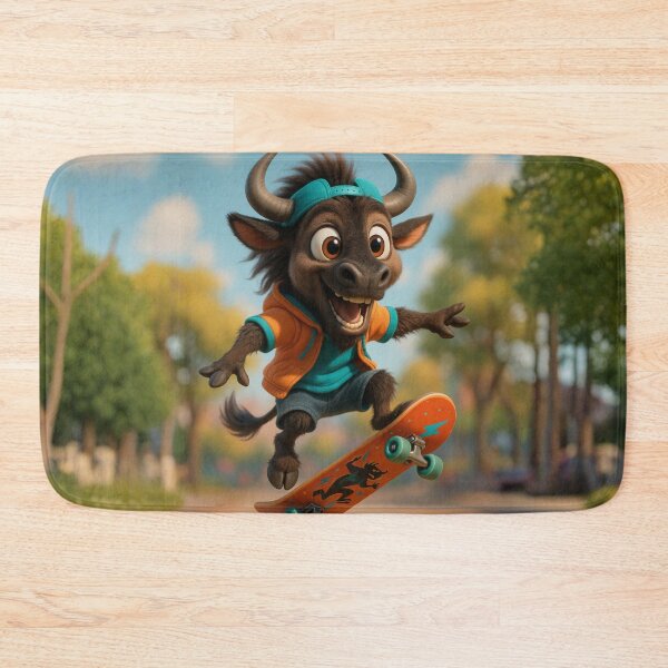 Item preview, Skater Wildebeest designed and sold by Sillytoe.