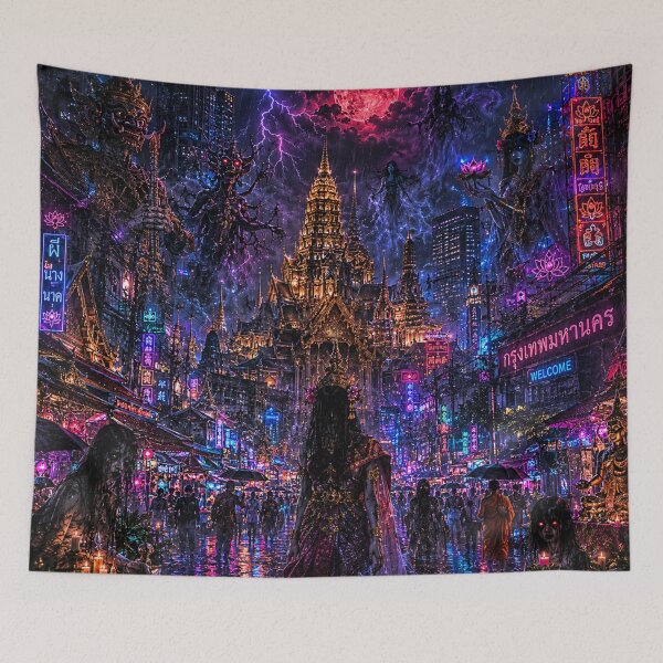 Item preview, The Temple of Neon Spirits | Bangkok Gothic Horror designed and sold by kabucino.