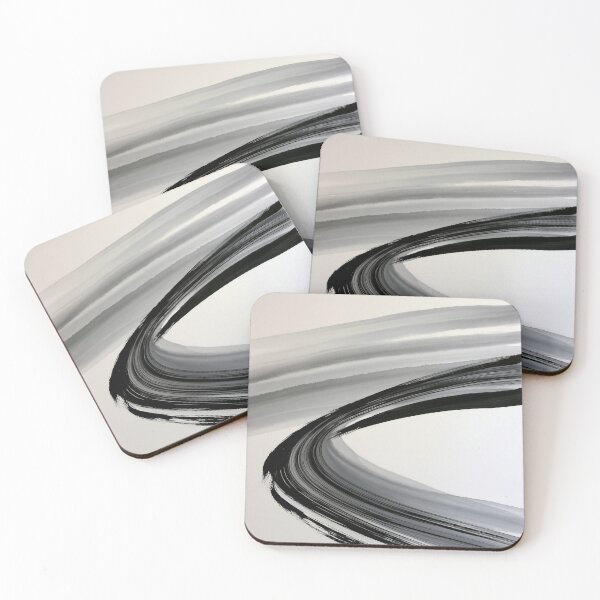 Item preview, Gentle Curve | Minimalist Gray Ink Brush Art designed and sold by SlowRegardArt.
