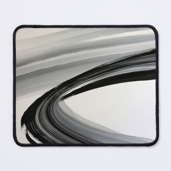 Item preview, Gentle Curve | Minimalist Gray Ink Brush Art designed and sold by SlowRegardArt.