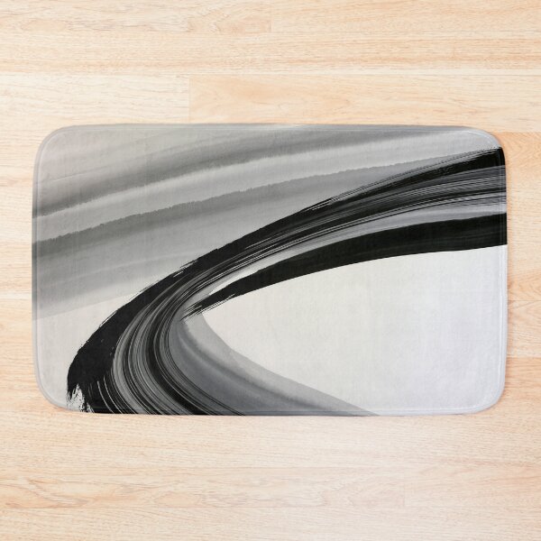 Item preview, Gentle Curve | Minimalist Gray Ink Brush Art designed and sold by SlowRegardArt.