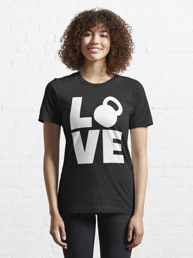 Alternate view of Kettlebell love Essential T-Shirt