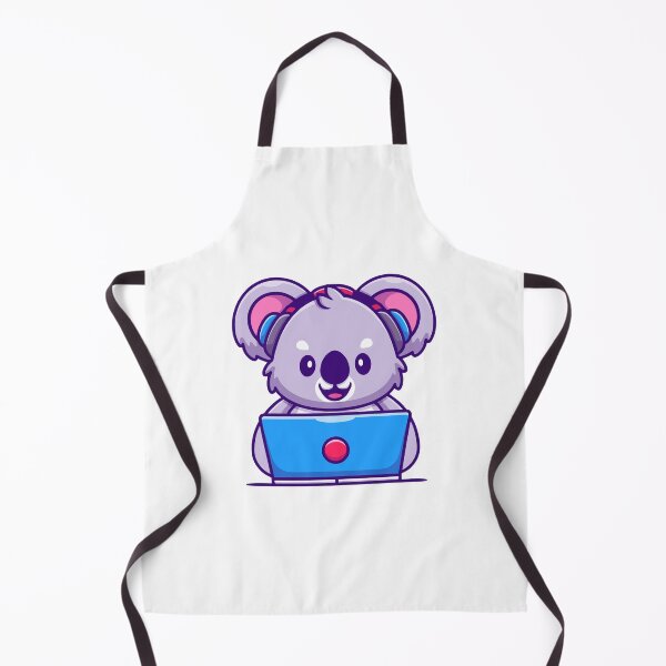 Item preview, Cute Koala Working on Laptop with Headphones Illustration designed and sold by mintxw.
