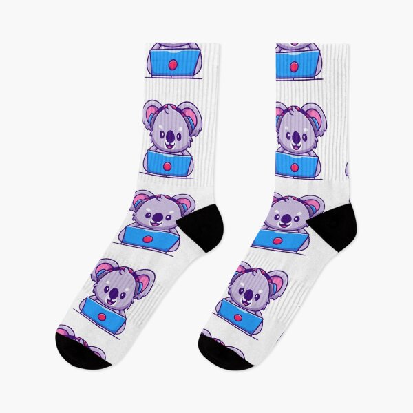 Item preview, Cute Koala Working on Laptop with Headphones Illustration designed and sold by mintxw.