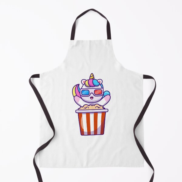 Item preview, Cute Unicorn Watching 3D Movie with Popcorn Illustration designed and sold by mintxw.