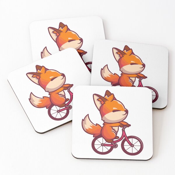 Item preview, Cute Chibi Fox Riding a Bicycle Illustration designed and sold by mintxw.
