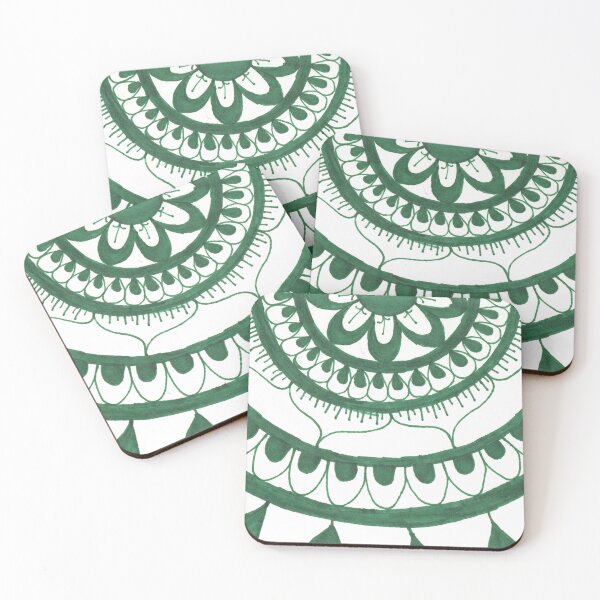 Item preview, Green and White Mandala designed and sold by MakaDragonTamer.