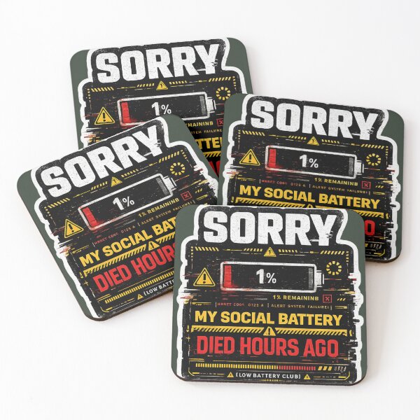 Item preview, Sorry My Social Battery Died Hours Ago Funny Introvert Design designed and sold by LowBatteryStudio ⭐.