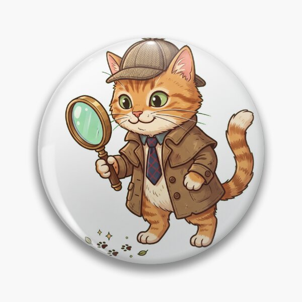 Item preview, Detective Cat Cute Mystery Kitten designed and sold by NicoVeithen.