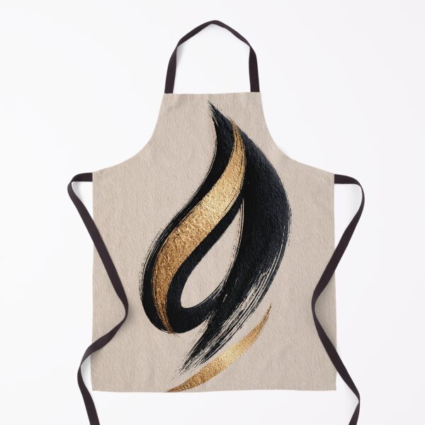 Item preview, Black & Gold organic form | Elegant Minimal Ink Brush Art designed and sold by SlowRegardArt.