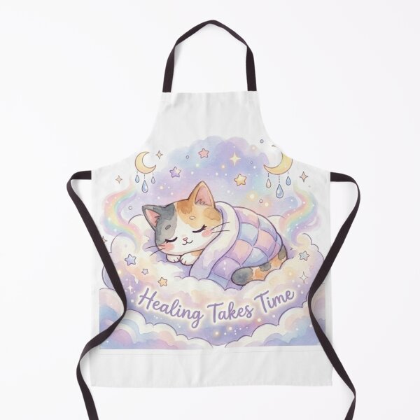 Item preview, Lani “Healing Takes Time” Cozy Cat Sticker | Soft Pastel Healing Watercolor Art designed and sold by LaniDigitalNook.