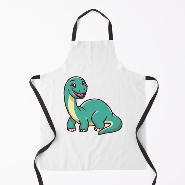 Item preview, Cute Smiling Teal Brontosaurus Dinosaur Illustration designed and sold by mintxw.