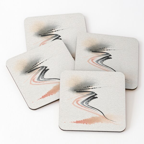 Item preview, Terracotta & Black art | Minimal Ink Brush designed and sold by SlowRegardArt.