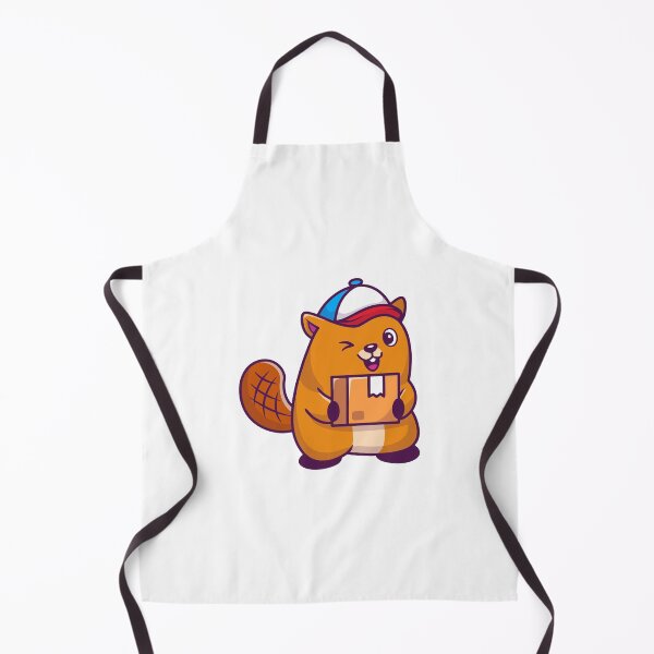 Item preview, Cute Winking Beaver Courier Delivering a Box Package designed and sold by mintxw.