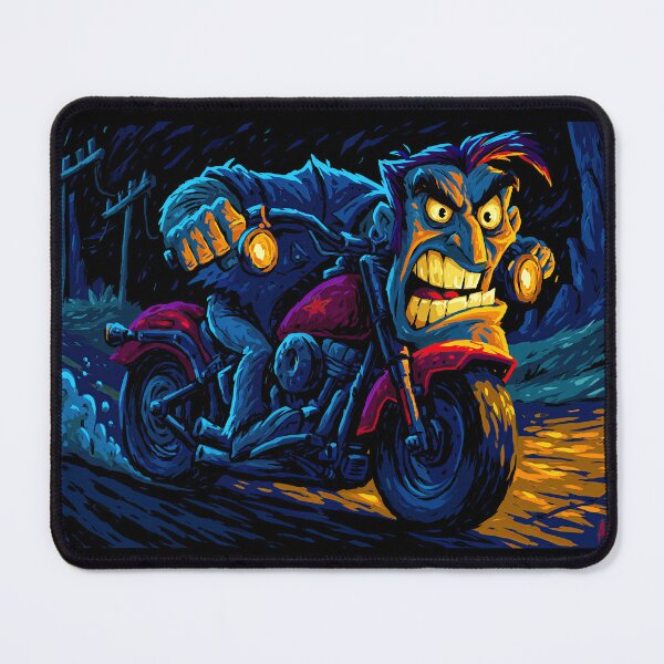 Item preview, Funny Blue Motorcycle Face Caricature Art designed and sold by Piotrek0001.