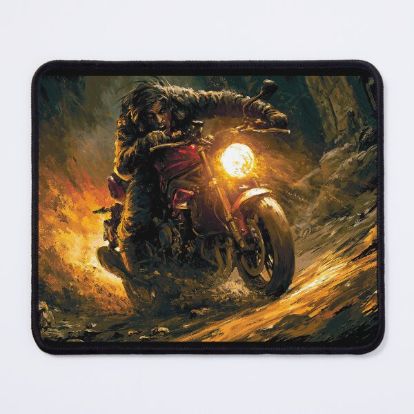 Item preview, Biker Riding Through Fire and Smoke Silhouette designed and sold by Piotrek0001.