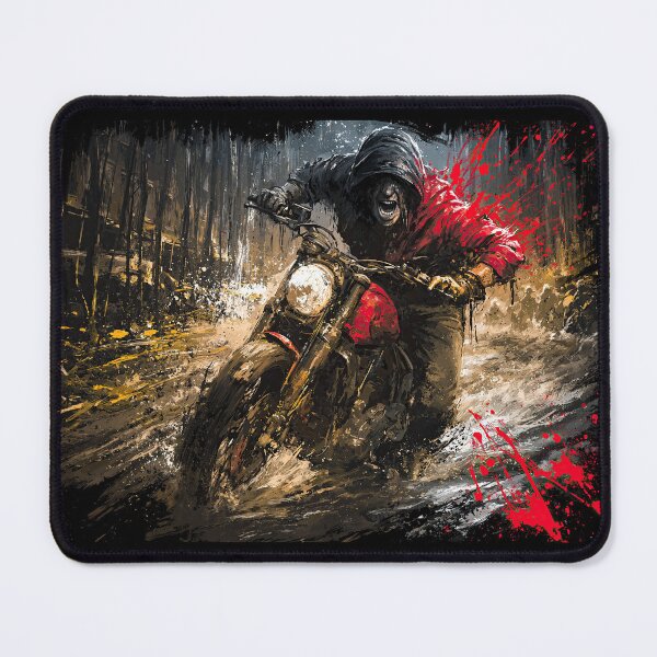 Item preview, Grim Reaper Riding Motorcycle in Dark Woods designed and sold by Piotrek0001.