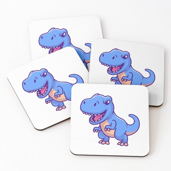 Item preview, Cute Chibi Blue T-Rex Dinosaur Cartoon designed and sold by mintxw.