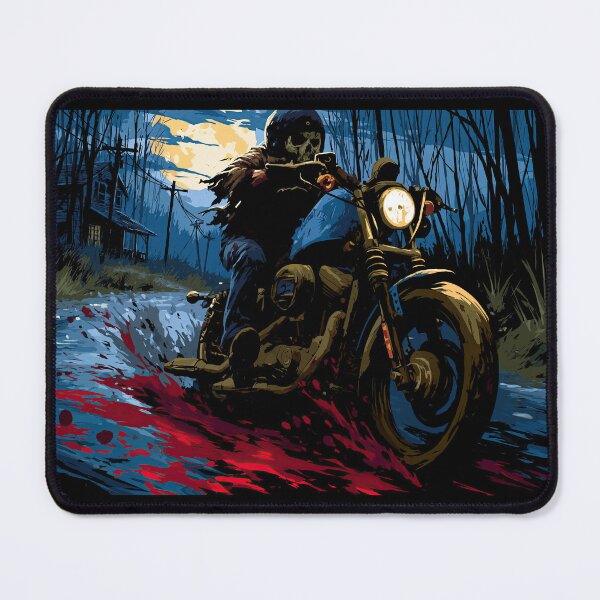Item preview, Biker with Red Jacket in Blue and Red Night designed and sold by Piotrek0001.
