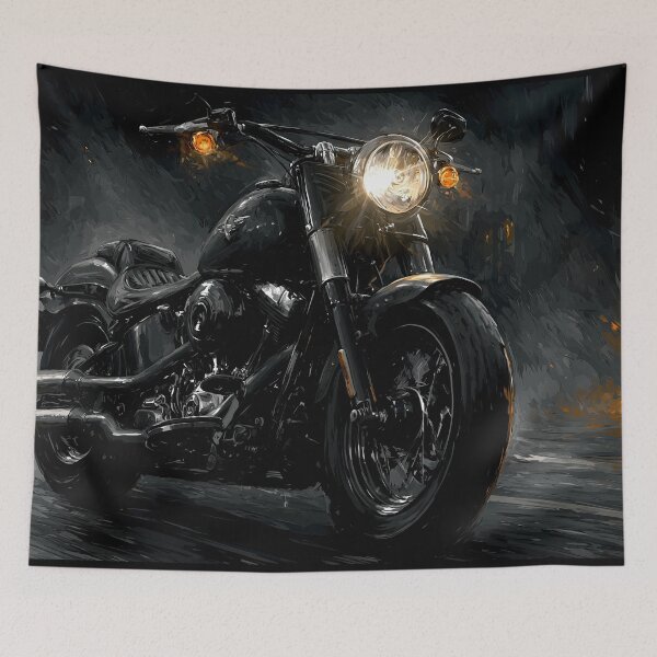 Item preview, Classic Black Chopper Motorcycle in Dark Studio designed and sold by Piotrek0001.