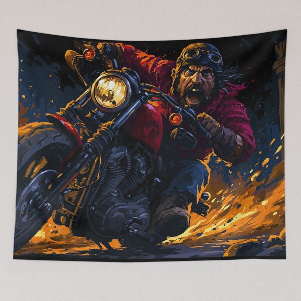 Item preview, Motorcycle Speeding Through Sparks and Fire designed and sold by Piotrek0001.